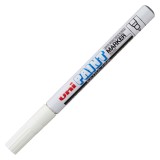 Marker cu vopsea pe baza de ulei,varf fin metalic 0.8 mm-alb