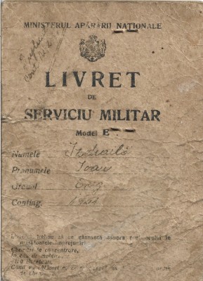 A3627N Livret de serviciu militar Model E, Regimentul 8 Jandarmi, 1923 foto