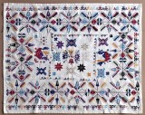 Fata de masa - cusuta in punct mic, bogata in motive traditionale romanesti, elemente geometrice, florale, astrale si simbolice, 88 x 69 cm