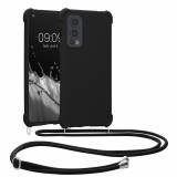 Husa pentru OnePlus Nord 2 5G, Silicon, Negru, 56783.01, kwmobile, Textil, Carcasa