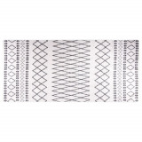vidaXL Covor lavabil, negru și alb, 80x300 cm, antiderapant 337971