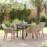 Cumpara ieftin Set de dining Gri deschis Rattan poli