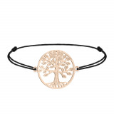 July - Bratara personalizata snur pomul vietii din argint 925 placat cu aur roz