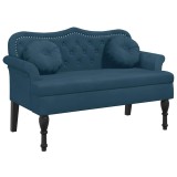 Cumpara ieftin Bancheta cu perne, albastru, 120,5x65x75 cm, catifea
