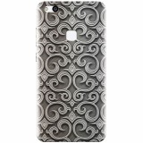 Husa silicon pentru Huawei P10 Lite, Baroque Silver Pattern