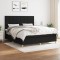 vidaXL Pat box spring cu saltea, negru, 180x200 cm, catifea 3142355