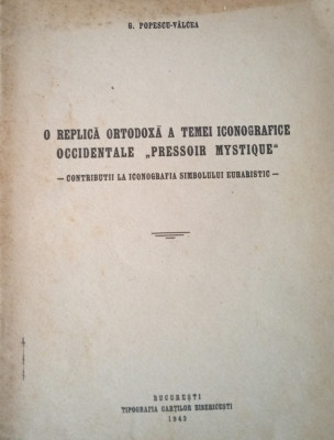 Replica Ortodoxa a temei &amp;quot;Pressoir Mystique&amp;quot;, G. Popescu-V&amp;acirc;lcea, 1943, dedicație foto