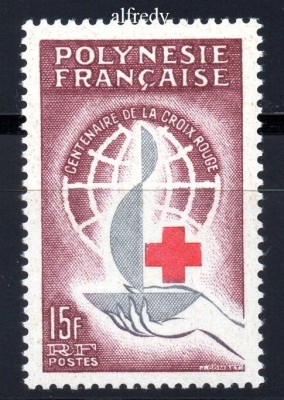 POLINEZIA FRANCEZA 1963, Crucea Rosie, serie neuzata, MNH foto