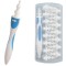 Dispozitiv pentru curatarea urechilor, 16 varfuri silicon, design spiralat, alb albastru