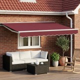 vidaXL Cort electric retractabil Bordo și Alb 2,5 x 2 m 3421242