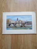 Ponte d&#039; Argente - pictura in ulei pe carton - dimensiuni: 33 cm x 22 cm - 1999, Peisaje, Realism