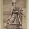FOTOGRAF FRITZ LUCKHARDT , VIENA , PORTRETUL ELIZEI VOINOV , CU UMBRELA , FOTOGRAFIE C.D.V. , SFARSITUL SEC. XIX