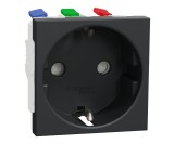 Priza schuko 2M borne aut Schneider Noua Unica antracit NU305754