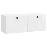 vidaXL Oglindă TV montată pe perete Alb foarte lucios Lemn prelucrat 899229