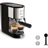 Espressor manual Krups Virtuoso Essential XP441810, presiune 15 bari, rezervor apa 1L, sistem de spumare a laptelui, functie apa fierbinte, reglare te