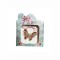 Martisor tip brosa cu model fluturas cu perla alba pentru 1 si 8 martie