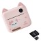 Camera foto-video digitala copii + card MicroSD 32Gb, THD Pixels P1 Wifi, imprimanta termica, rezolutie 12 megapixeli, roz