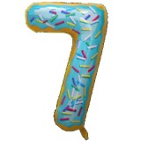 Balon din Folie Metalizata Cyrax, Multicolor Cifra 7