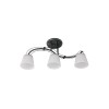 Lustra Erste Aria Crom Alb, 3xE27, 60W, Metal, Abajur Sticla, 560x260 mm