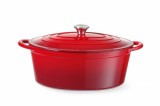Tava Fonta Emailata Hendi Oval 6.88L Rosie 405x255x134mm