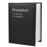Album foto conception tip carte format 10-15 100 fotografii buzunare slip-in coperti piele ecologica culoare negru, ProCart
