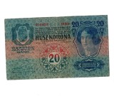 Austro-Ungaria 1913 - 20 korona, stampila locala, circulata