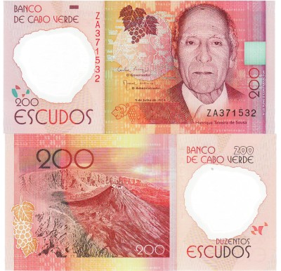 Capul Verde 200 Escudos 2014 Replacement Z UNC foto