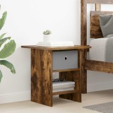 vidaXL Noptieră cu sertar Stejar fumuriu 41 x 40 x 45 cm Lemn compozit 8000444