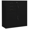 Gossi dulap de birou, negru, 90x40x102 cm, otel