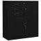 Gossi dulap de birou, negru, 90x40x102 cm, otel