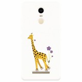 Husa silicon pentru Xiaomi Remdi Note 3, Rollerskating Girafe Illustration