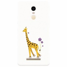 Husa silicon pentru Xiaomi Remdi Note 3, Rollerskating Girafe Illustration