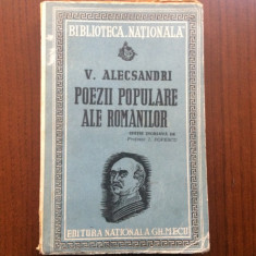 vasile alecsandri poezii populare ale romanilor gh. mecu editura nationala 1943