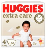 Scutece Huggies Extra care 4, 8-16 kg, 60 buc, Resigilat, Grad A