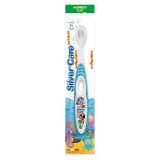 Cumpara ieftin Periuta dinti Silver Care Kids cap Argint/ventuza Copii +3 ani perii Soft