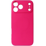 Husa silicon TPU Matte roz inchis, magnet, pentru Apple iPhone 17 Pro Max