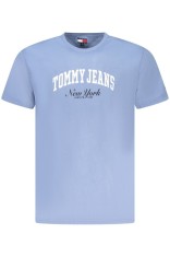 Tommy Jeans Tricou Varsity barbati, cu imprimeu, Regular fit, Albastru deschis, S foto