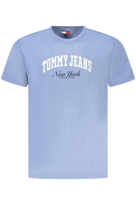 Tommy Jeans Tricou Varsity barbati, cu imprimeu, Regular fit, Albastru deschis, XL