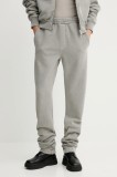Won Hundred pantaloni de trening din bumbac culoarea gri, uni, 3693-12082
