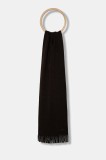 BOSS esarfa de lana culoarea negru, neted