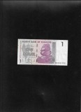 Zimbabwe 1 Dollar 2007, Seria 3641762, Bancnota Originala