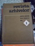 Revista Arhivelor nr.1, Anul 48, 168 pagini, Coperta Brosata