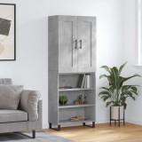 Dulap &icirc;nalt, gri beton, 69,5x34x180, lemn compozit