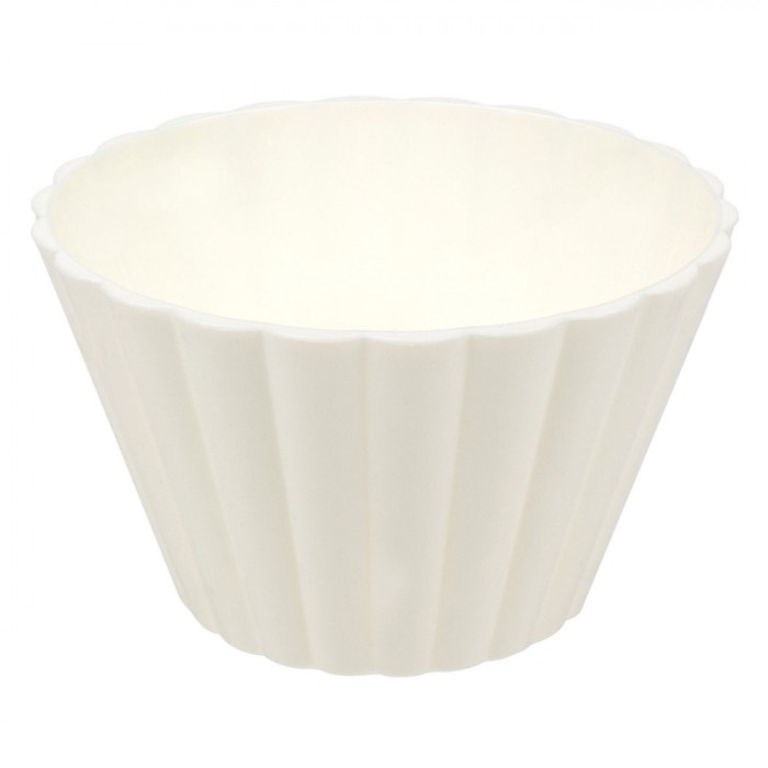 Bol Plastic, Off White, Diametru 9.5cm, &Icirc;nălțime 6cm, Capacitate 0.125L, Potrivit Pentru Cuptor Microunde și Mașină De Spălat Vase