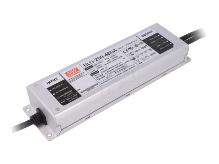 Alimentator LED 200W 48V DC DALI