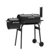 Gratar BBQ pentru carbuni, 2 compartimente, grill si afumatoare, raft, horn, roti transport, termometru, ProCart