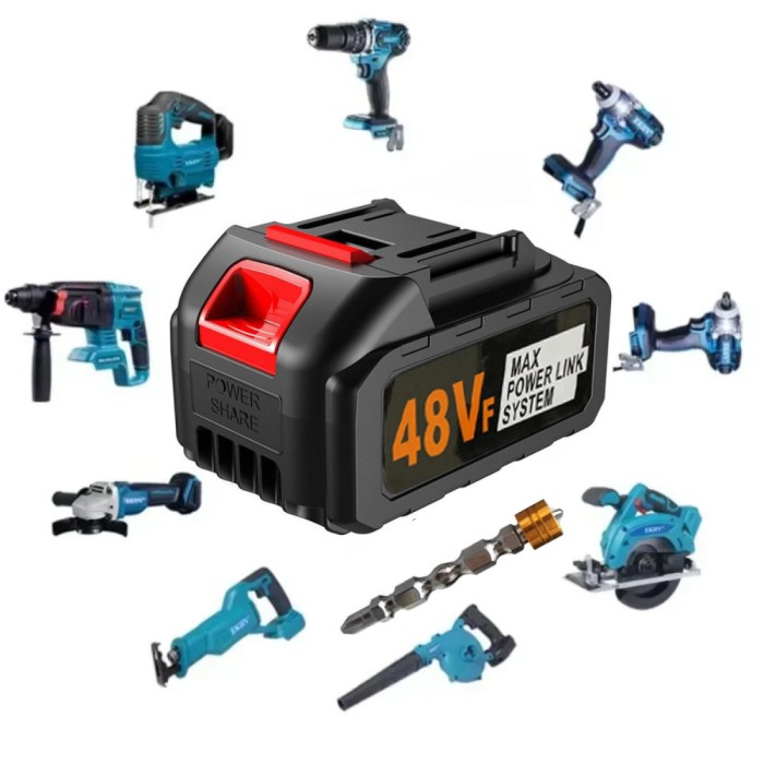 Acumulator APF&reg; Li-Ion 48V MAX, 12000mAh, compatibil unelte electrice, bit magnetic cu 2 capete gratuit