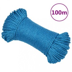 Gossi franghie de lucru, albastru, 3 mm, 100 m, polipropilena