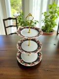 Cumpara ieftin Etajeră din ceramică model floral 37 cm