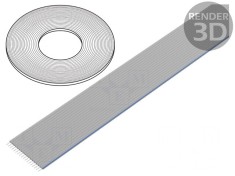 Cablu bandă neecranat 0,635mm 20x30AWG LSZH 100FT